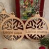 Houten kerstbal met naam - ijsster- type A