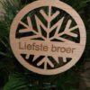 Houten kerstbal met naam - ijsster- type A - Afbeelding 6